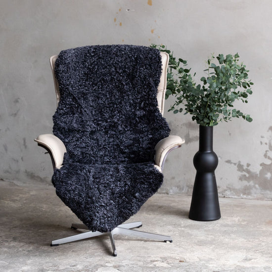 2er Lammfell Curly - Graphit - (geschoren gelockt curly)