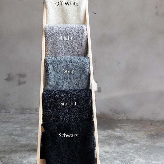 2er Lammfell Curly - Platin - (geschoren gelockt)