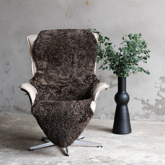 2er Lammfell Curly - Mocca - (geschoren gelockt)