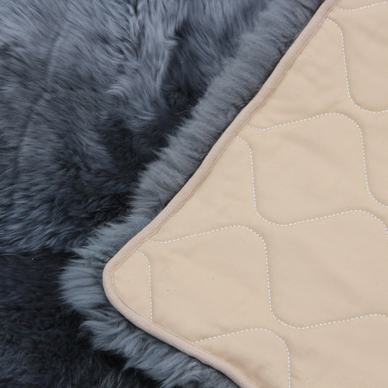 Lammfelldecke ca. 70 x 140 cm Grau/Anthrazit