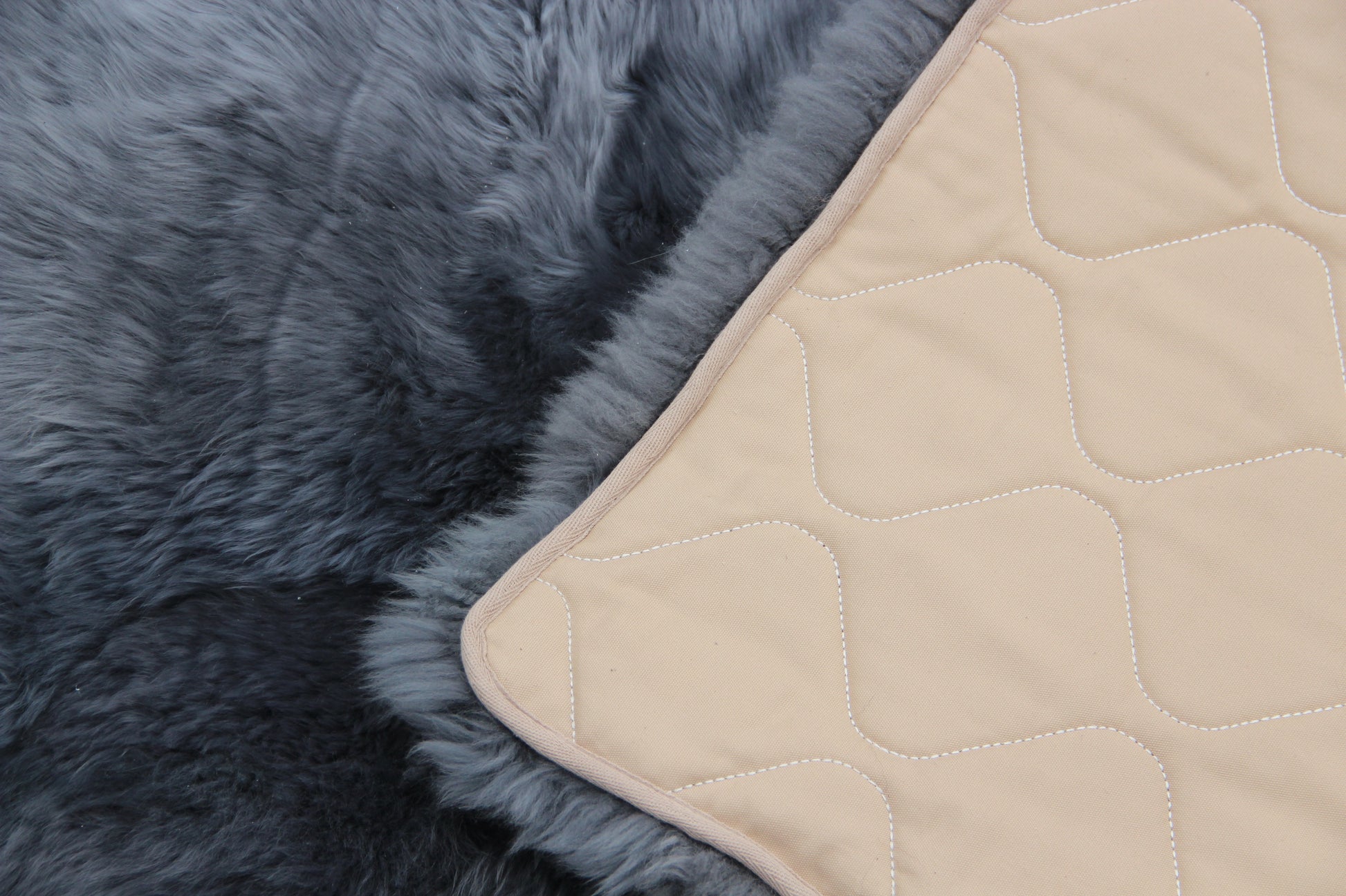 Lammfelldecke ca. 70 x 140 cm Grau/Anthrazit