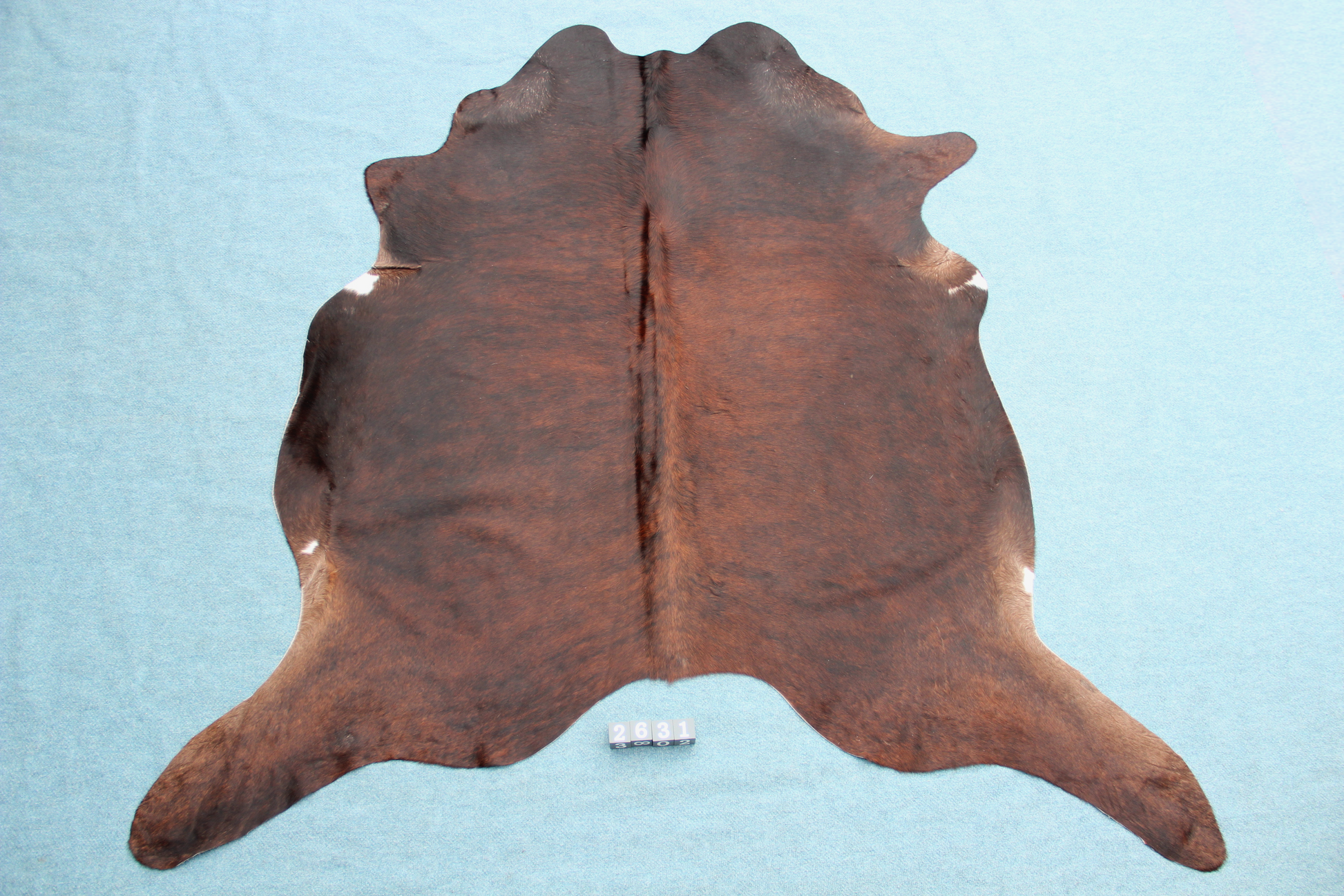 Kuhfell Schwarz Braun getigert (2631)