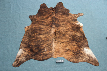 Kuhfell Schwarz Braun Weiß getigert (2628)