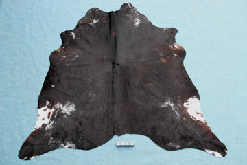 Kuhfell Schwarz Braun Weiß gesprenkelt (2643)