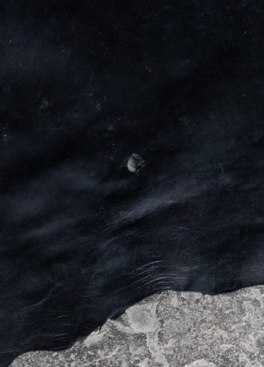 Ziegenleder Nappa schwarz (mit Fehlern)