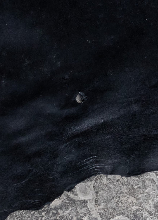 Ziegenleder Nappa schwarz (mit Fehlern)