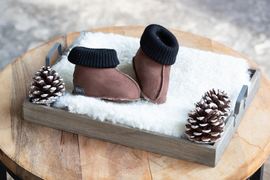 Lammfell Babyschuhe Jave (Braun)