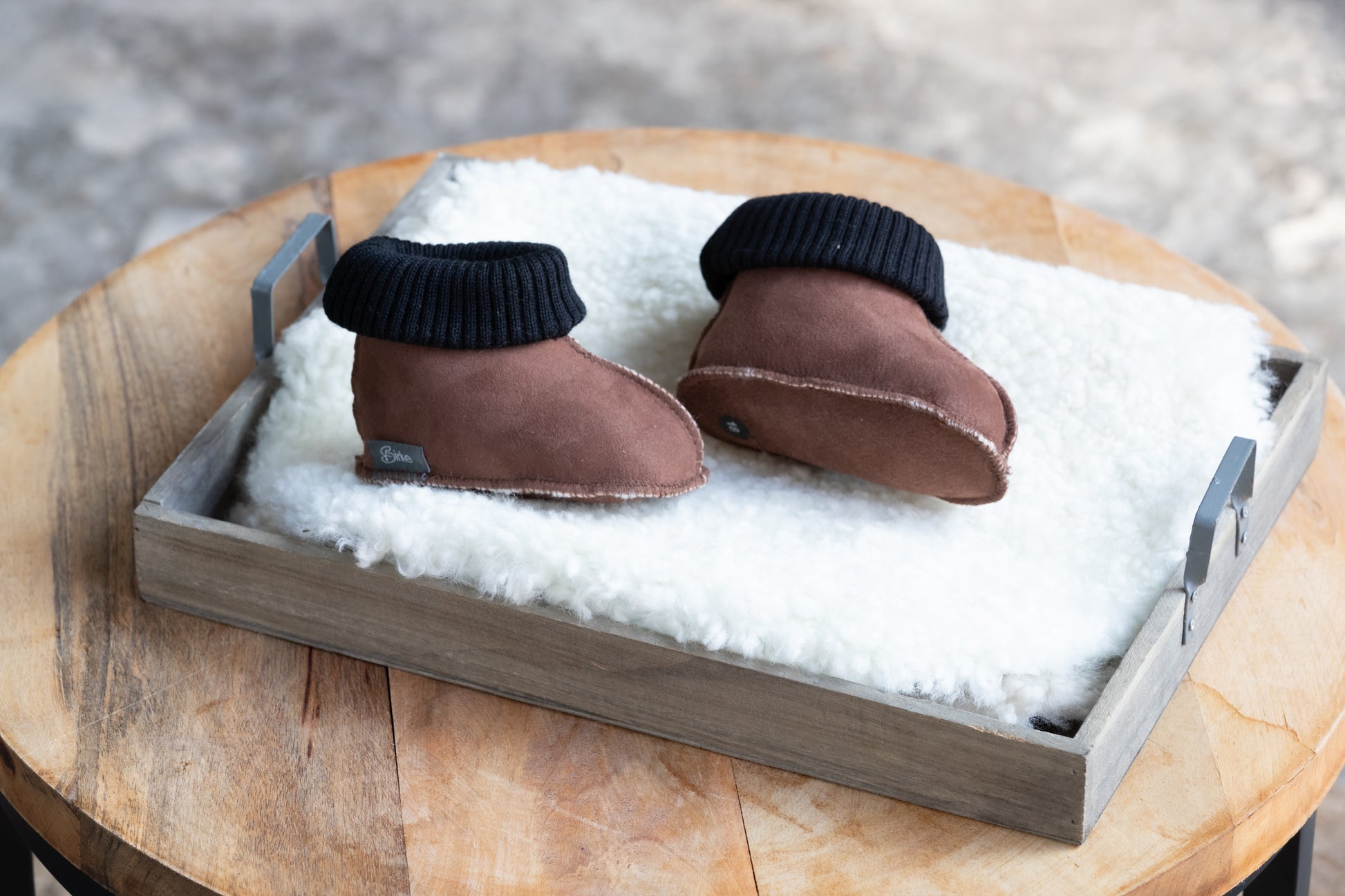 Lammfell Babyschuhe Jave (Braun)