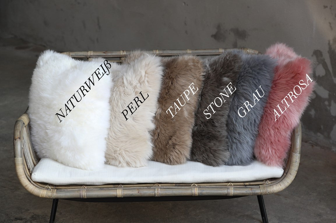 Lammfell Kissen Stone