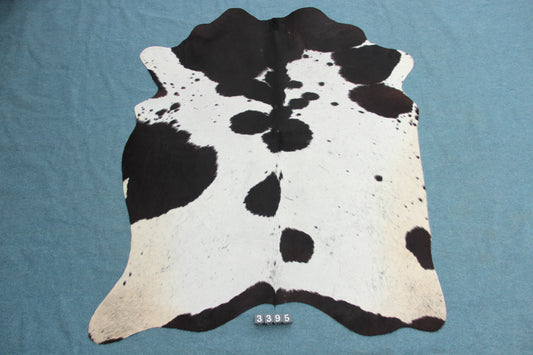 Kuhfell Schwarz Weiß Beige (3395)