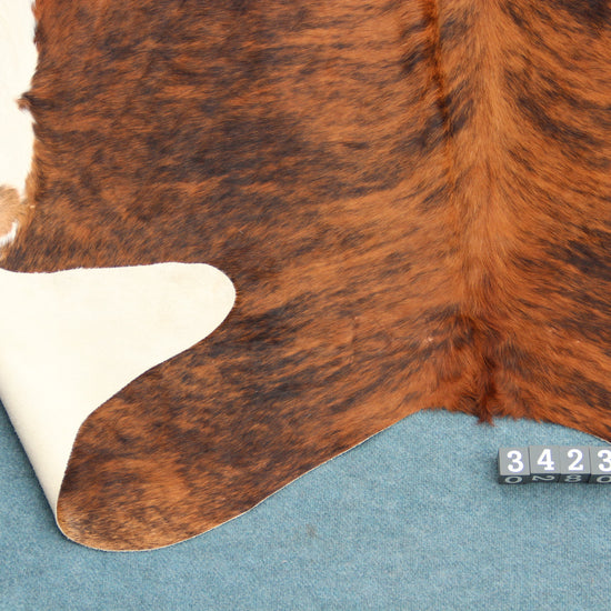 Kuhfell Schwarz Braun Weiß getigert (3423)