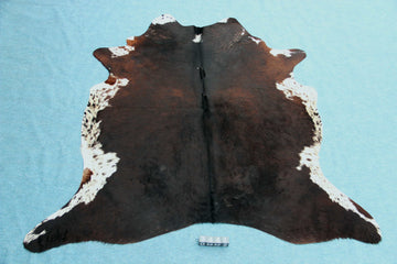 Kuhfell Schwarz Braun Weiß gepunktet (3441)