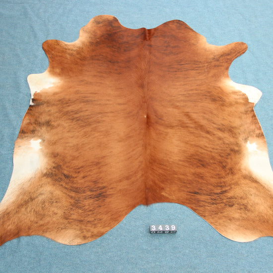 Kuhfell Schwarz Braun Weiß getigert (3439)