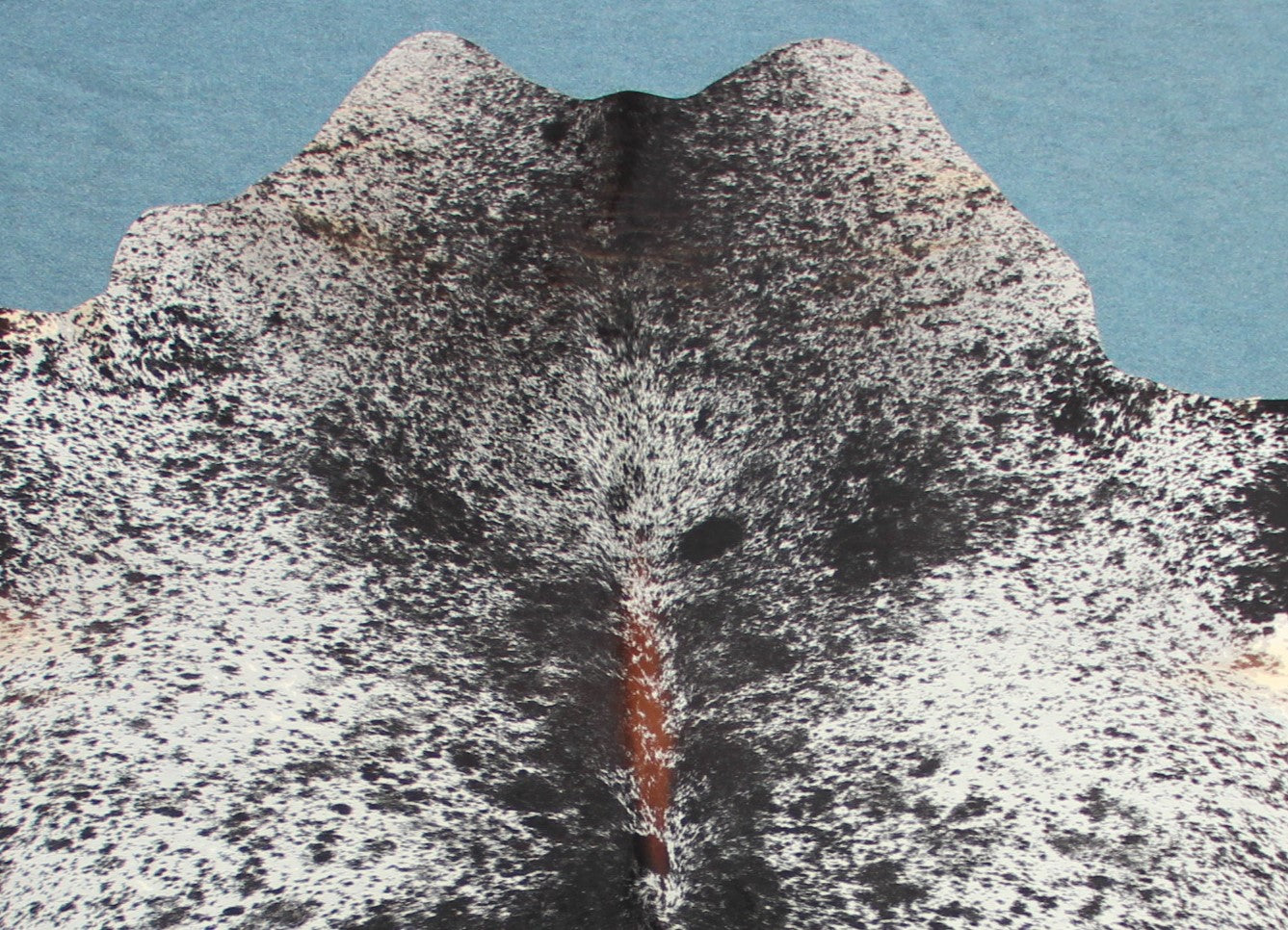 Kuhfell Schwarz Braun Grau Weiß gesprenkelt (41) XXL 4-5 qm