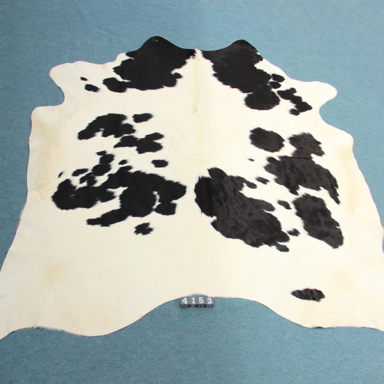 Kuhfell Schwarz Weiß gepunktet (4153) XXL 4-5qm