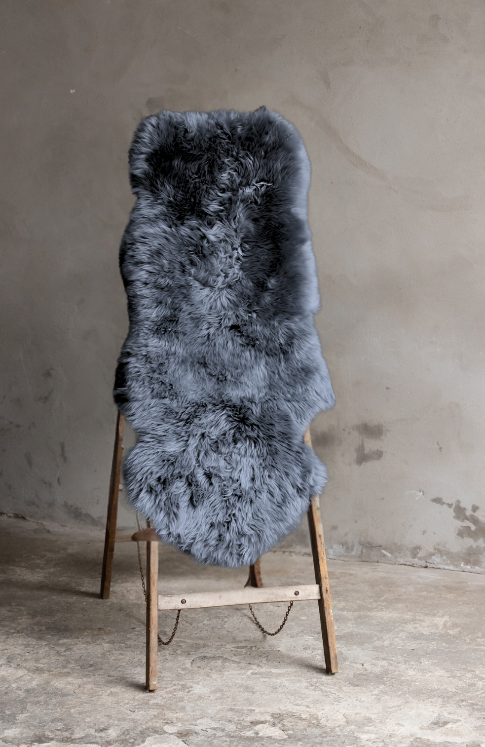 1,5er Lammfell Anthrazit