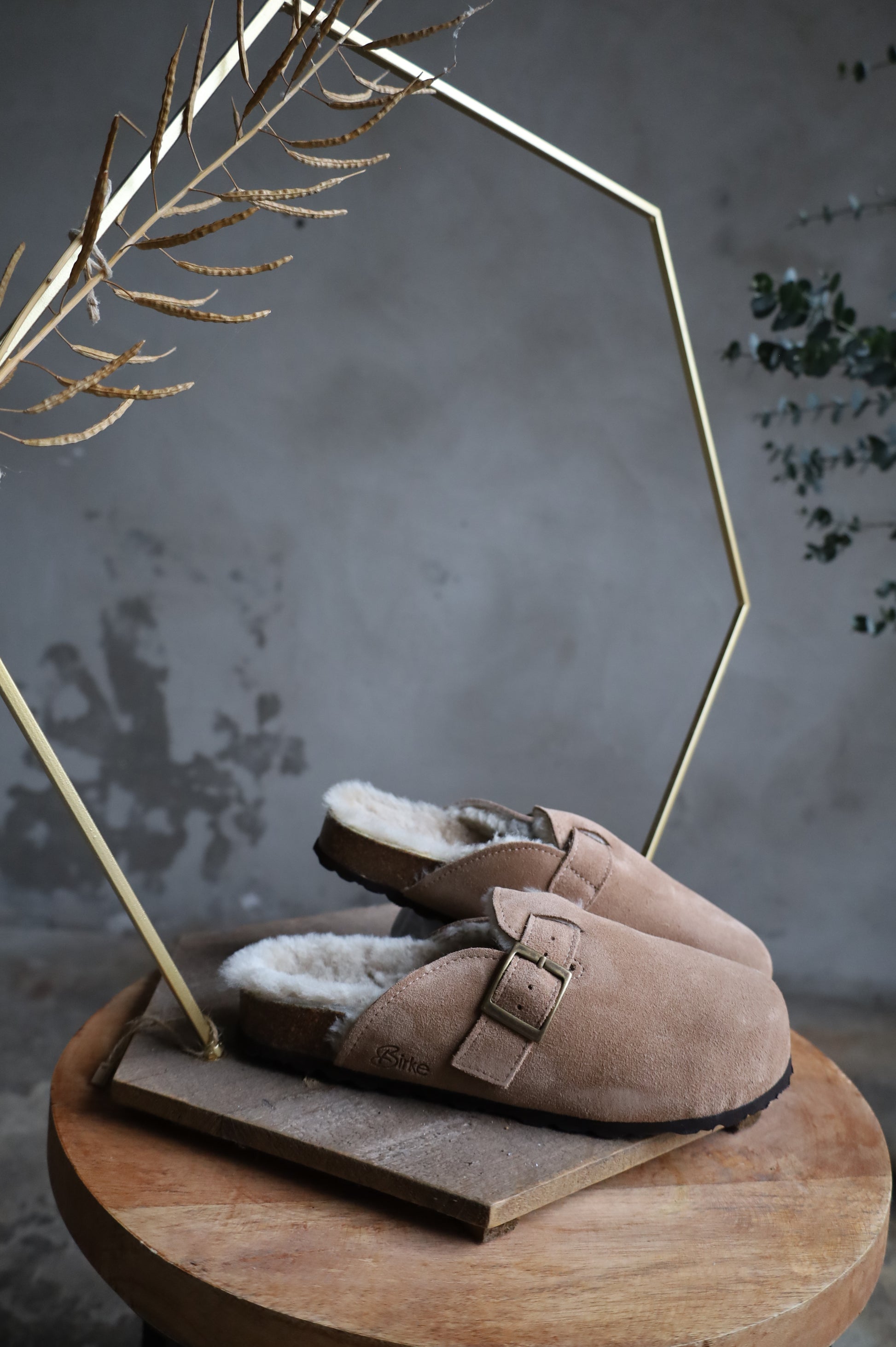 Lammfell Hausschuh - Glen- Taupe