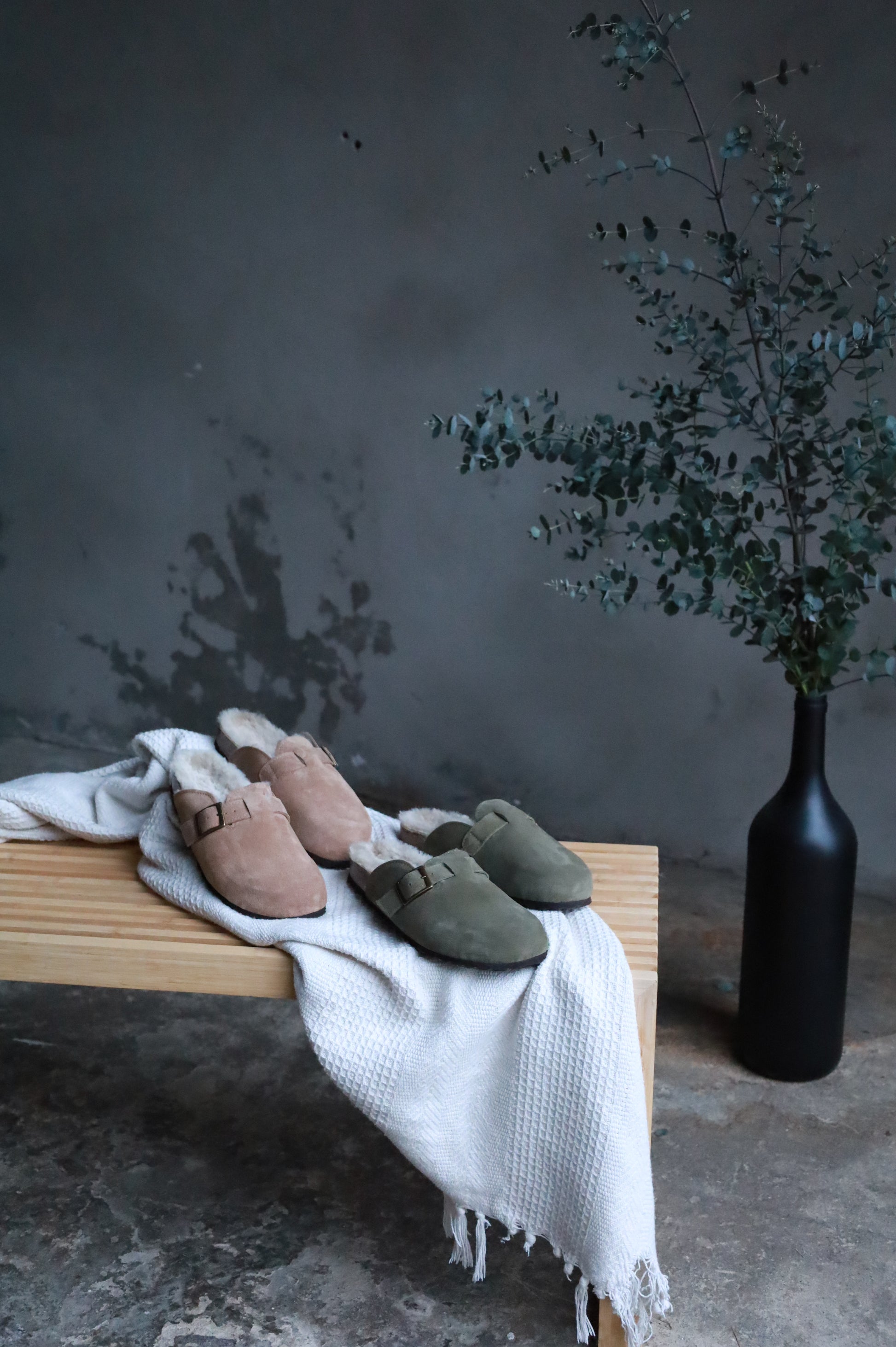 Lammfell Hausschuh - Glen- Taupe