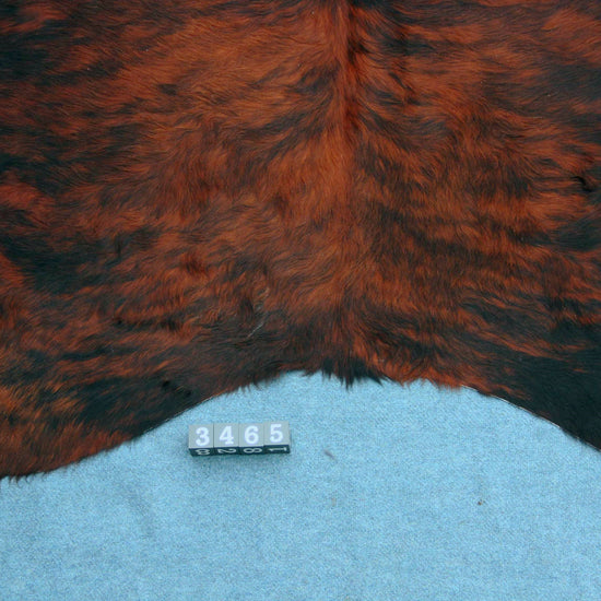 Kuhfell Schwarz Braun Weiß getigert (3465) 3 -4 qm Langhaar