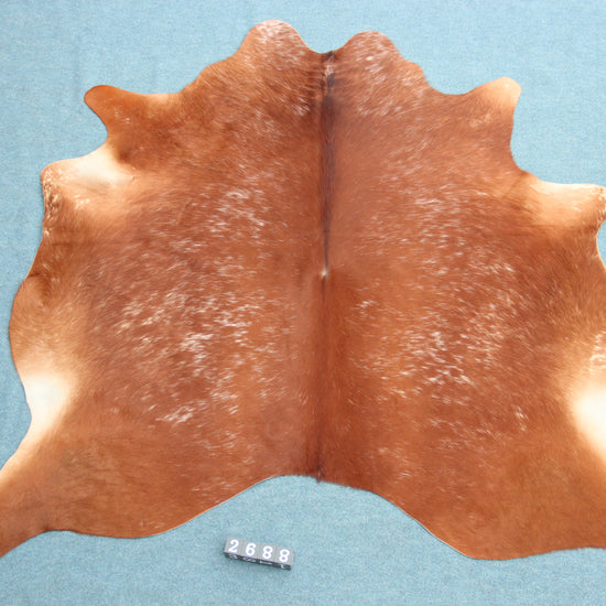 Kuhfell Braun Weiß (2688) 2-3 qm gesprenkelt