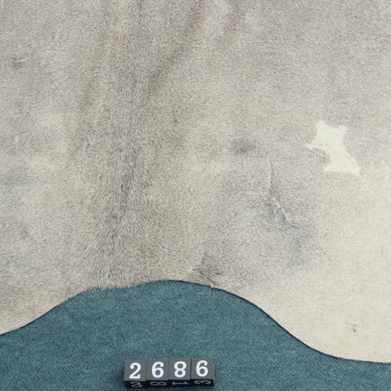 Kuhfell Grau Weiß (2686) 2-3 qm