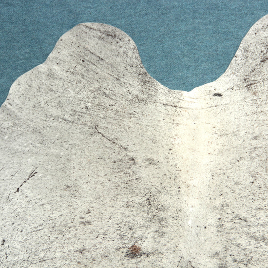 Kuhfell Grau Weiß (2689) 2-3 qm Silber-Schimmer