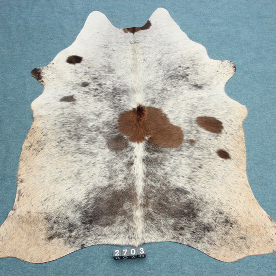 Kuhfell Grau Braun Schwarz Weiß (2703) 2-3 qm