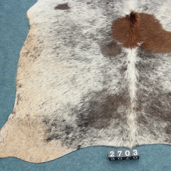 Kuhfell Grau Braun Schwarz Weiß (2703) 2-3 qm